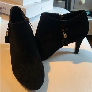 Vince Camuto Black Suede/Velvet Booties